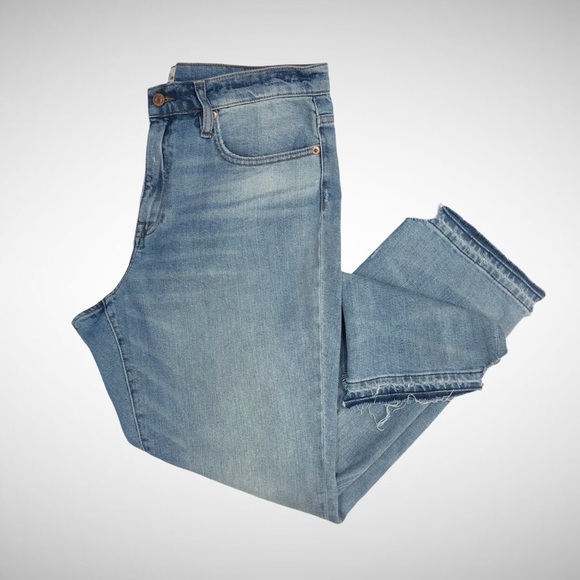J. Crew Denim - J Crew Light Wash Ripped Slim Boyfriend Jeans Size 29 High Waist